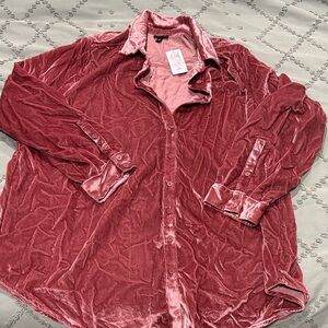 Torrid Velvet Pink Blouse